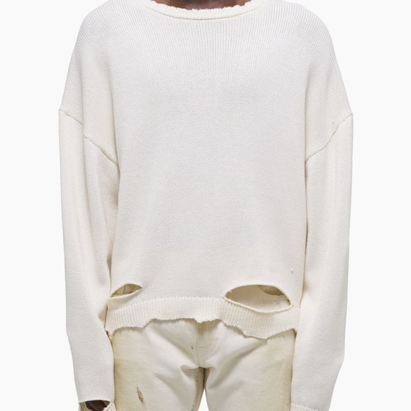 Helmut Lang
Distressed Cotton Crewneck Sweater - Picture 1 of 3
